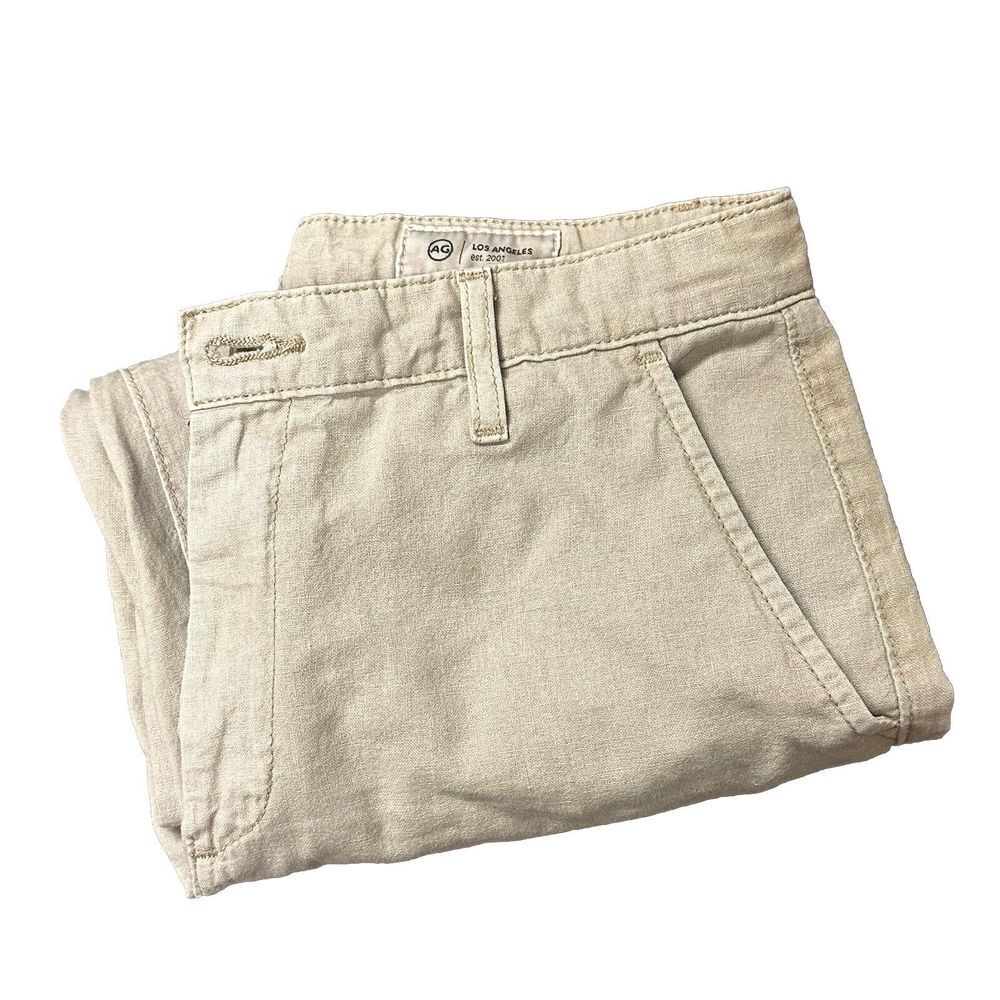 Ag Adriano Goldschmied Tan Wide Leg Pants